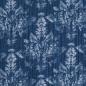 Preview: Musselin Double Gauze Blumenornament jeansblau